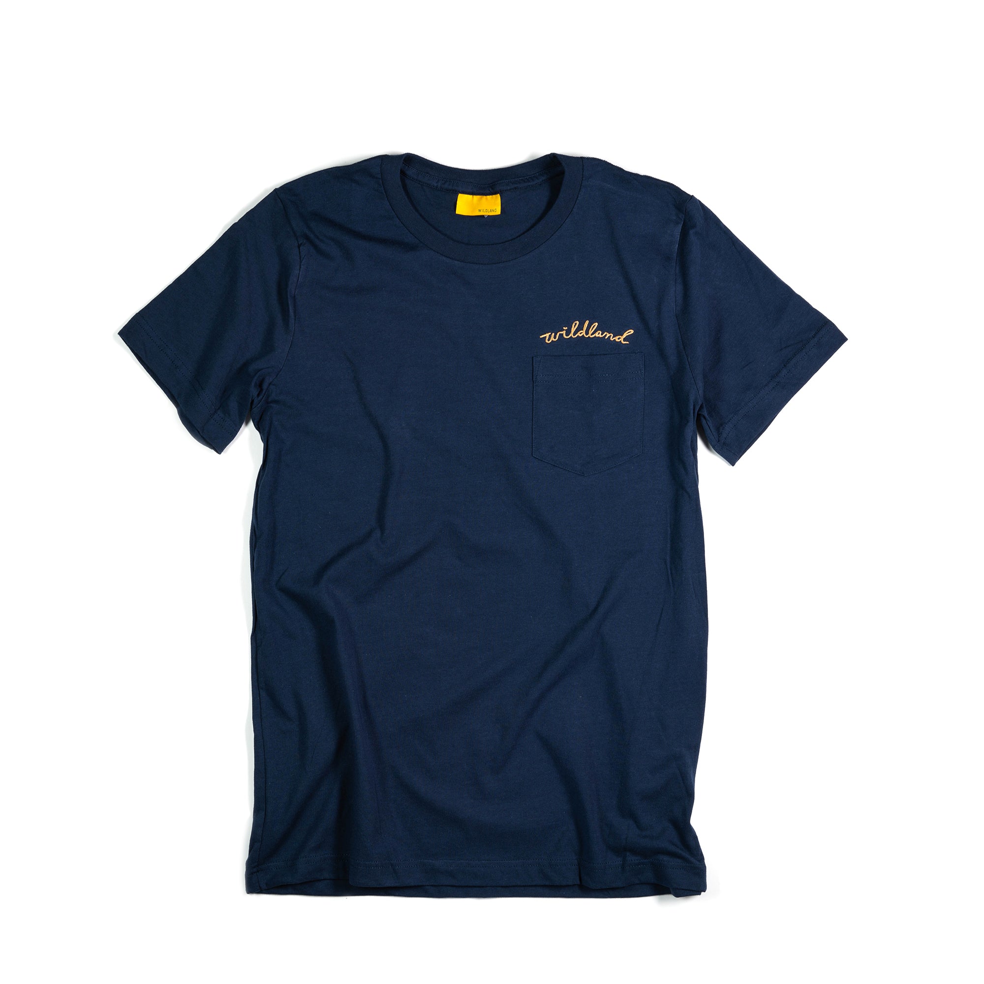 Navy Embroidered Pocket Tee